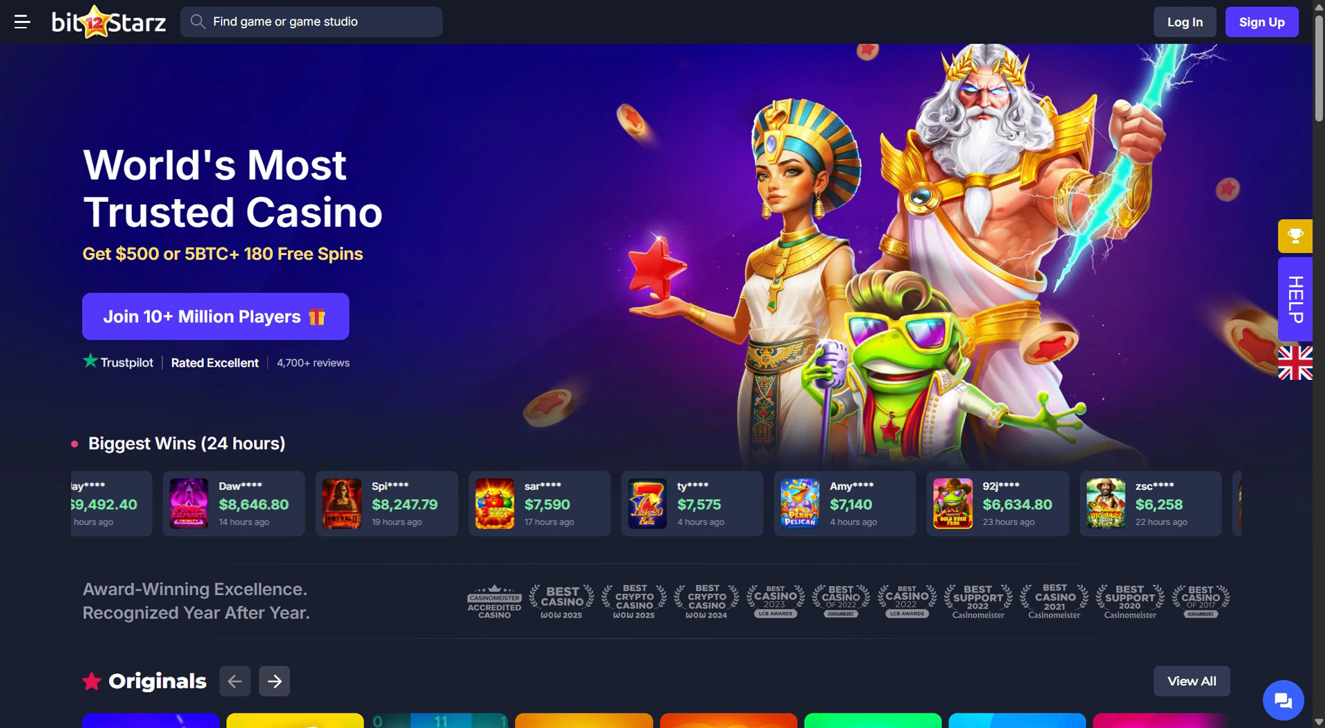 3. Kasyno BitStarz- Silna wartość kasyna online